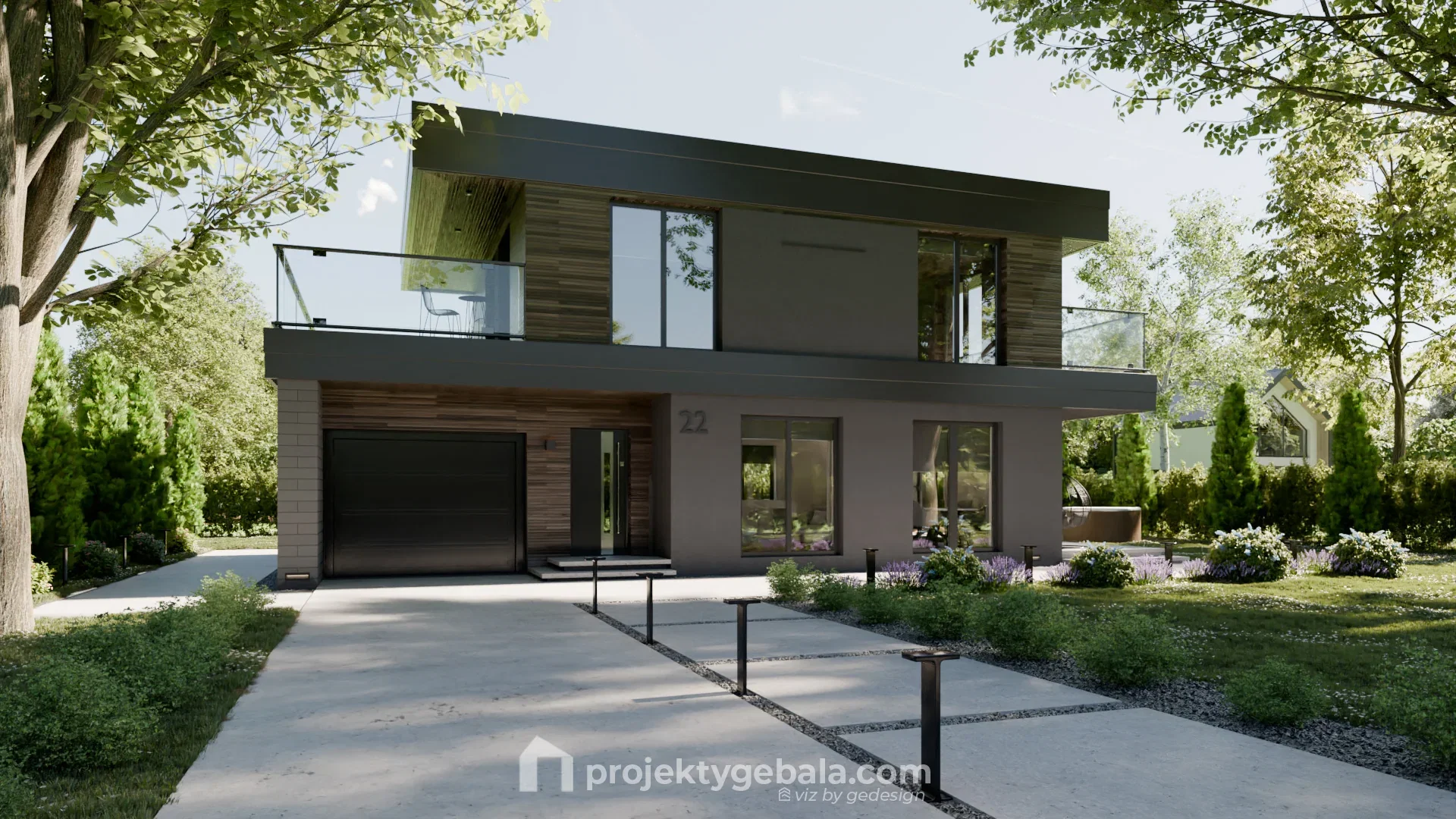 Dom Piętrowy Gromiec — gotowy projekt domu o powierzchni 122,7 m²