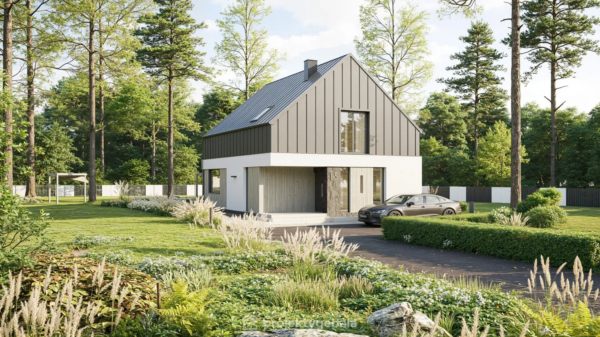 Nowoczesna — gotowy projekt domu o powierzchni 101,57 m²