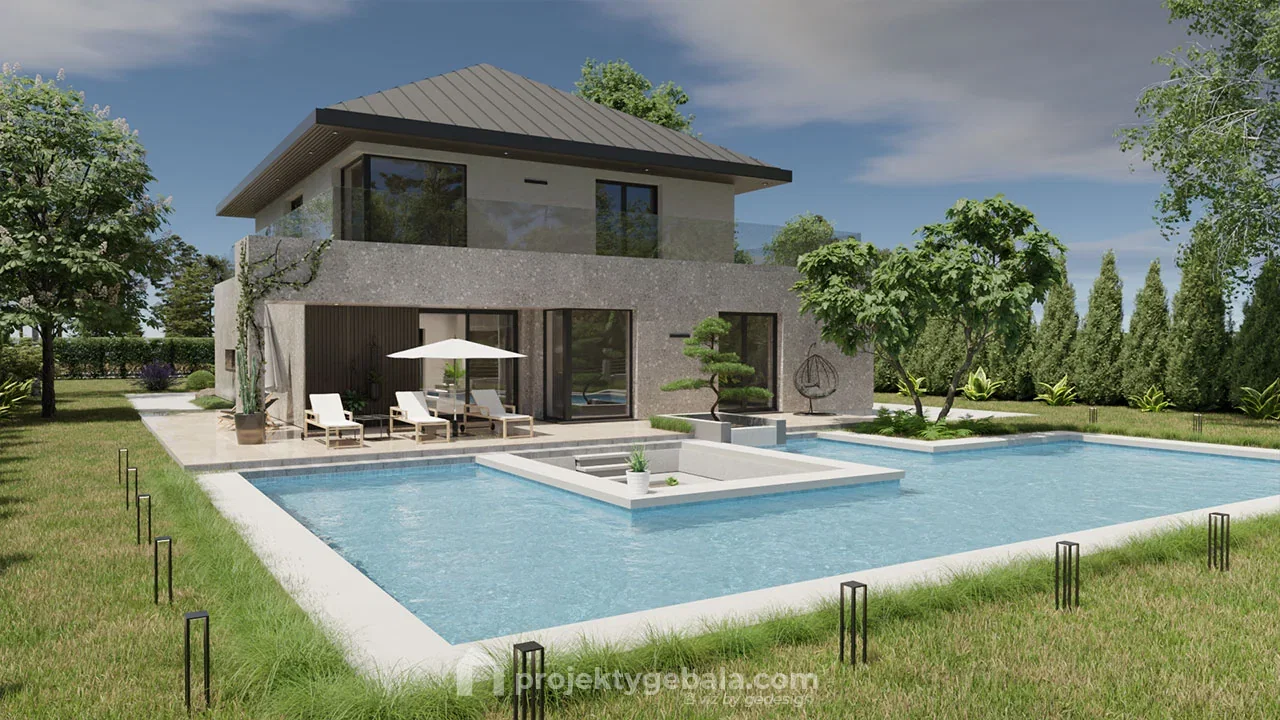 Dom Piętrowy Olkusz — gotowy projekt domu o powierzchni 199,74 m²