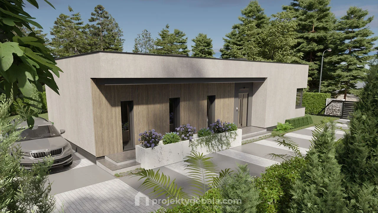Dom Parterowy Libiąż — gotowy projekt domu o powierzchni 119,54 m²